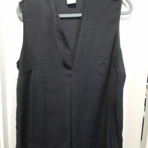 CAbi Black Sleeveless V-Neck Top